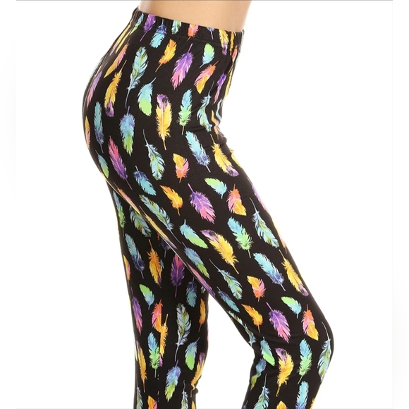 Women's Leggings  Multi Colored Print By Docele Size:One Size [0-12] NWT - Picture 4 of 8